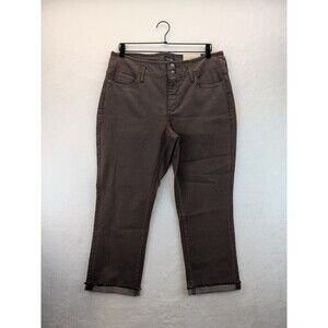 NYDJ Cool Embrace Chloe Capri Hollywood Women's Size 12 Punch Lift Tuck Tech NWT